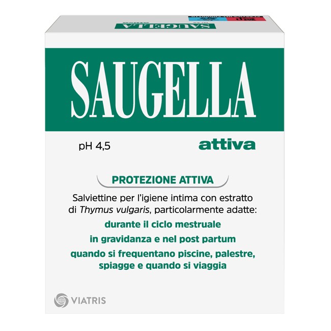 Saugella Linea Verde Saugella Attiva Salviettine Detergenti 10 Pezzi