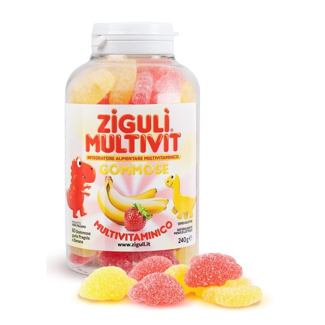 ZIGULI MULTIVIT FRAGOLA E BANANA 60 GOMMOSE