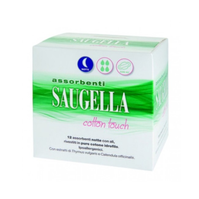 SAUGELLA COTTON TOUCH ASSORBENTI NOTTE 12 PEZZI TAGLIO PREZZO