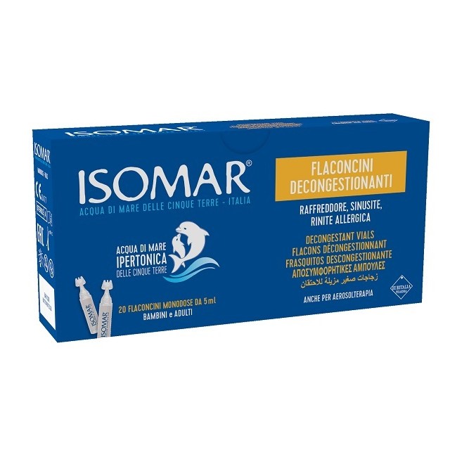 ISOMAR FLACONCINI DECONGESTIONANTI SOLUZIONE IPERTONICA 20 FLACONCINI 5 ML