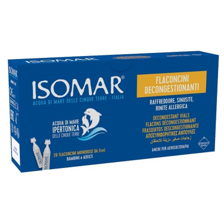 ISOMAR FLACONCINI DECONGESTIONANTI SOLUZIONE IPERTONICA 20 FLACONCINI 5 ML