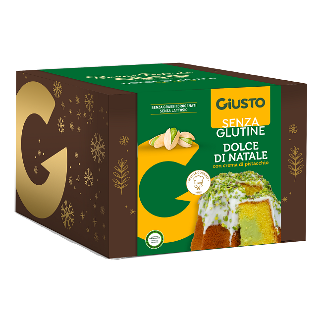 GIUSTO SENZA GLUTINE DOLCE DI NATALE PANDORO PISTACCHIO 500 G