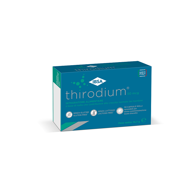 THIRODIUM 50MCG 30 CAPSULE MOLLI SPREMIBILI PER MONOSOMMINISTRAZIONE GUSTO BISCOTTO