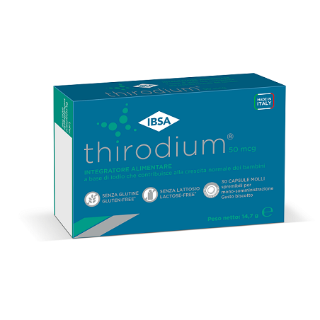 THIRODIUM 50MCG 30 CAPSULE MOLLI SPREMIBILI PER MONOSOMMINISTRAZIONE GUSTO BISCOTTO