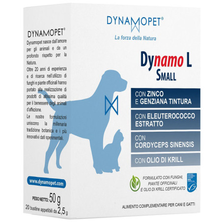 DYNAMO L SMALL 20 BUSTINE APPETIBILI DA 2,5 G