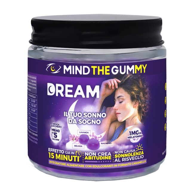 MIND THE GUMMY DREAM 60 PASTIGLIE GOMMOSE GUSTO MIRTILLO SENZA ZUCCHERO