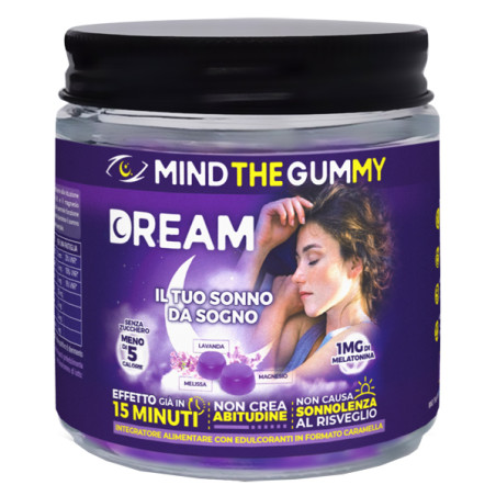 MIND THE GUMMY DREAM 60 PASTIGLIE GOMMOSE GUSTO MIRTILLO SENZA ZUCCHERO