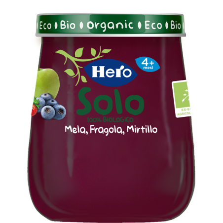 HERO BABY SOLO OMOGENEIZZATO MELA FRAGOLA MIRTILLO 120 G