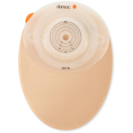 DANSAC NOVALIFE TRE 1 SACCA CHIUSA OPACA CONVEX MIDI PER COLOSTOMIA CON FINESTRA RITAGLIABILE 15-37 MM 430 ML 10 PEZZI