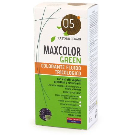 MAXCOLOR GREEN 05 CASTANO DORATO 75 ML + BALSAMO 15 ML