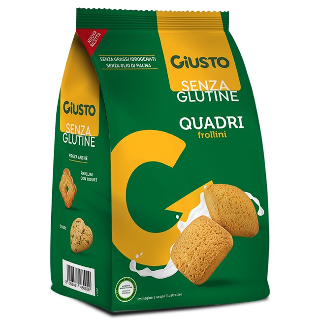 GIUSTO SENZA GLUTINE QUADRI FROLLINI 200 G