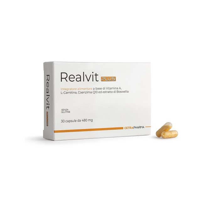 Cetra Pharma Realvit Plus Integratore Alimentare 30 Capsule