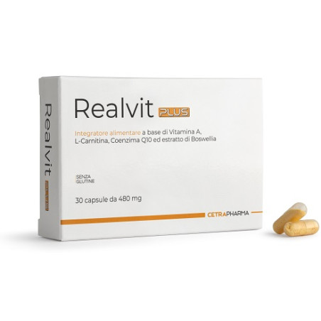 Cetra Pharma Realvit Plus Integratore Alimentare 30 Capsule