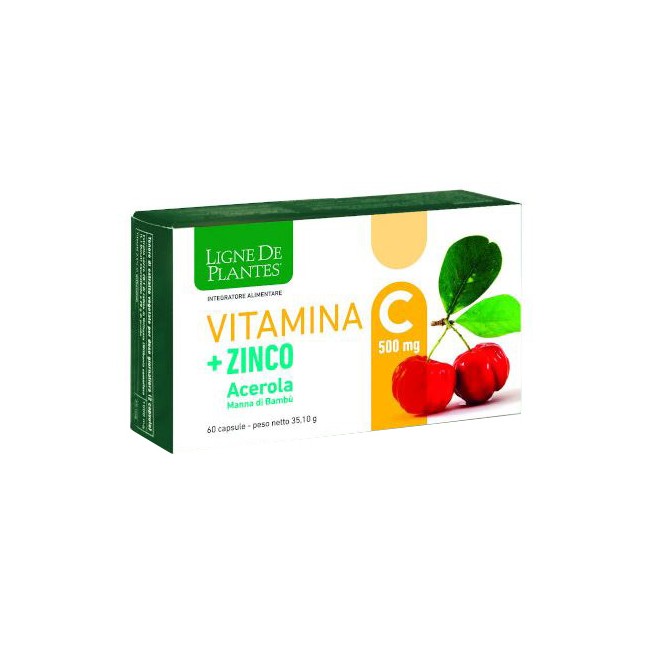 LIGNE DE PLANTES VITAMINA C 500 MG + ZINCO ACEROLA E MANNA DI BAMBU' 60 CAPSULE