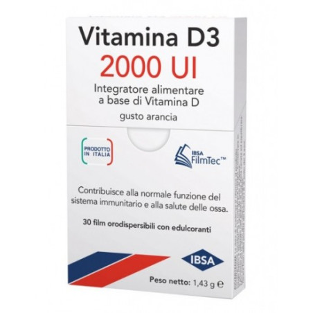 Confezione da 30 film orodisperdibili di   Ibsa Vitamina d3