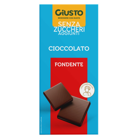 GIUSTO SENZA ZUCCHERO TAVOLETTA CIOCCOLATO FONDENTE 85 G