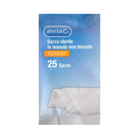 ALVITA GARZA STERILE IN TESSUTO NON TESSUTO 10X10CM 25 PEZZI