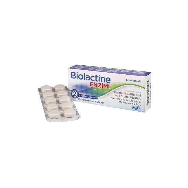 BIOLACTINE ENZIMI 20 COMPRESSE NUOVA FORMULA