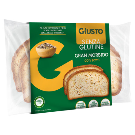 GIUSTO SENZA GLUTINE GRAN MORBIDO SEMI 300 G