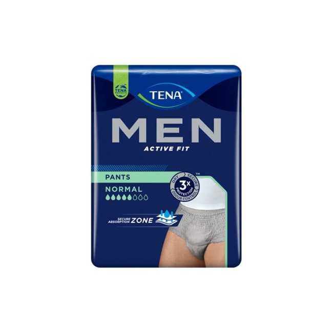 TENA MEN PANTS ACTIVE FIT GREV L/XL