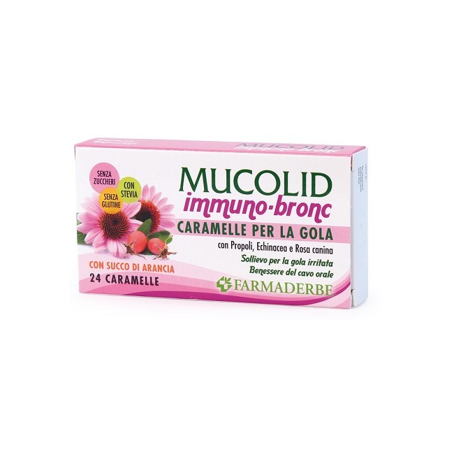 MUCOLID BRONC IMMUNO 24 CARAMELLE GUSTO ARANCIA