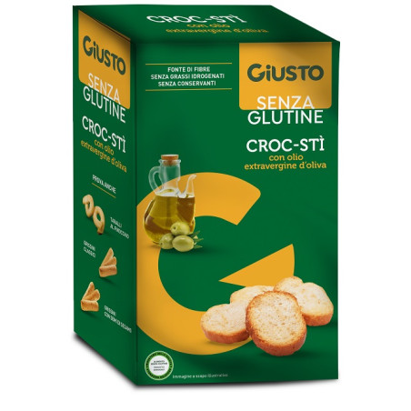 GIUSTO SENZA GLUTINE CROC-STI' CON OLIO EXTRAVERGINE D'OLIVA 100 G