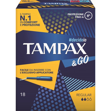 TAMPAX &GO REGULAR 18 PEZZI