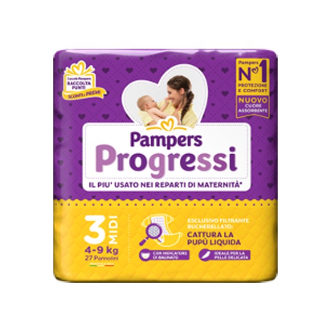 PAMPERS PROGRESSI MIDI 27 PEZZI