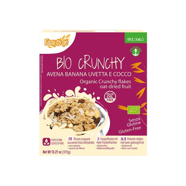 EASY TO GO BIO CRUNCHY AVENA BANANA UVETTA E COCCO 375 G