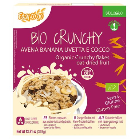 EASY TO GO BIO CRUNCHY AVENA BANANA UVETTA E COCCO 375 G