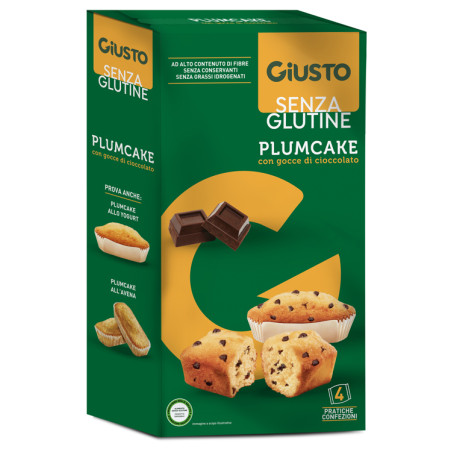 GIUSTO SENZA GLUTINE PLUMCAKE CON GOCCE DI CIOCCOLATO 160 G