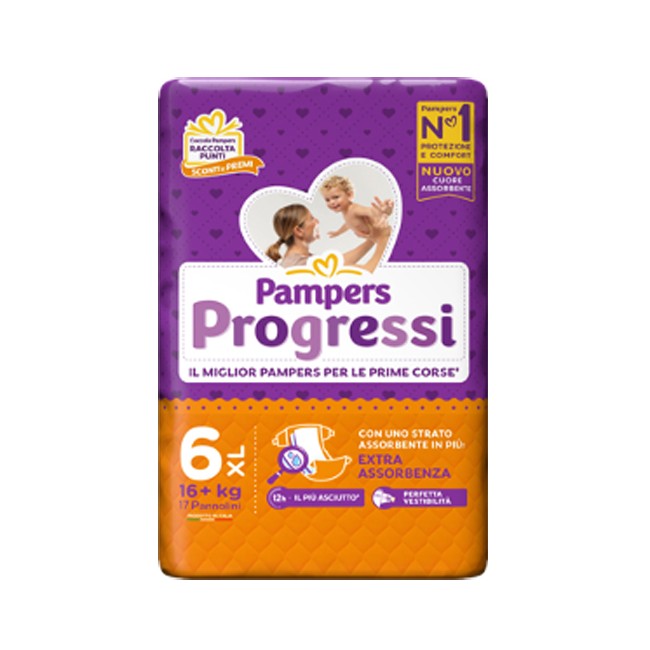 PAMPERS PROGRESSI XL 17 PEZZI