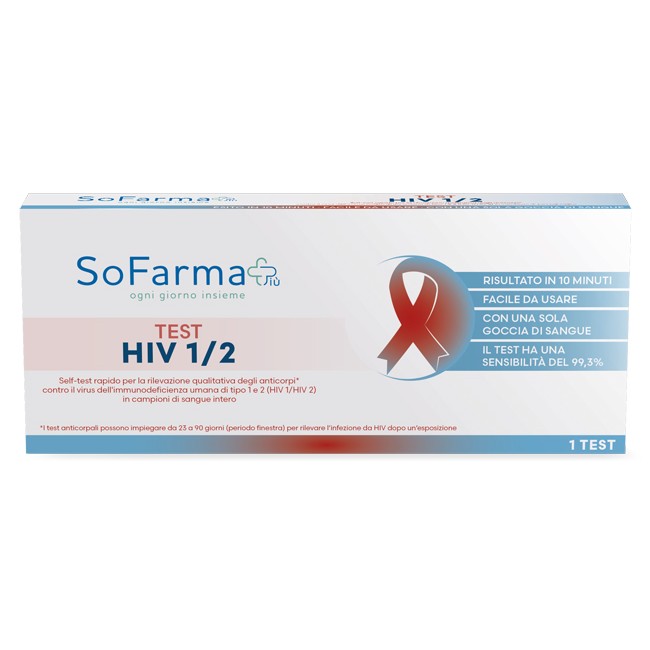 TEST AUTODIAGNOSTICO HIV 1/2 SOFARMAPIU'