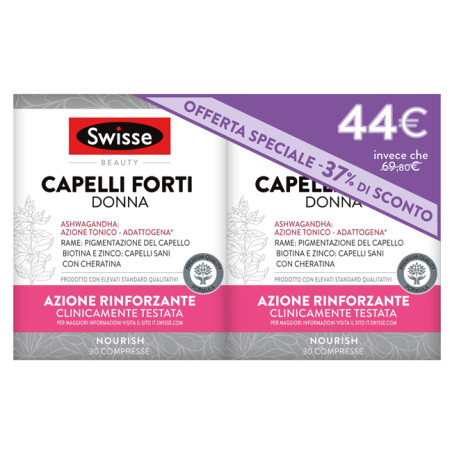 SWISSE CAPELLI FORTI DONNA BIPACK 30+30 COMPRESSE