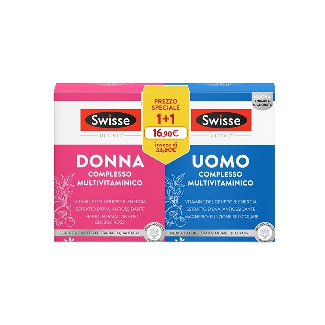 SWISSE BIPACK MULTIVITAMINICO UOMO E DONNA 30 COMPRESSE