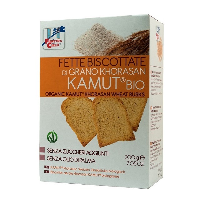 FSC FETTE BISCOTTATE DI KAMUT BIO SENZA ZUCCHERI AGGIUNTI CON OLIO DI GIRASOLE SENZA OLIO DI PALMA 200 G