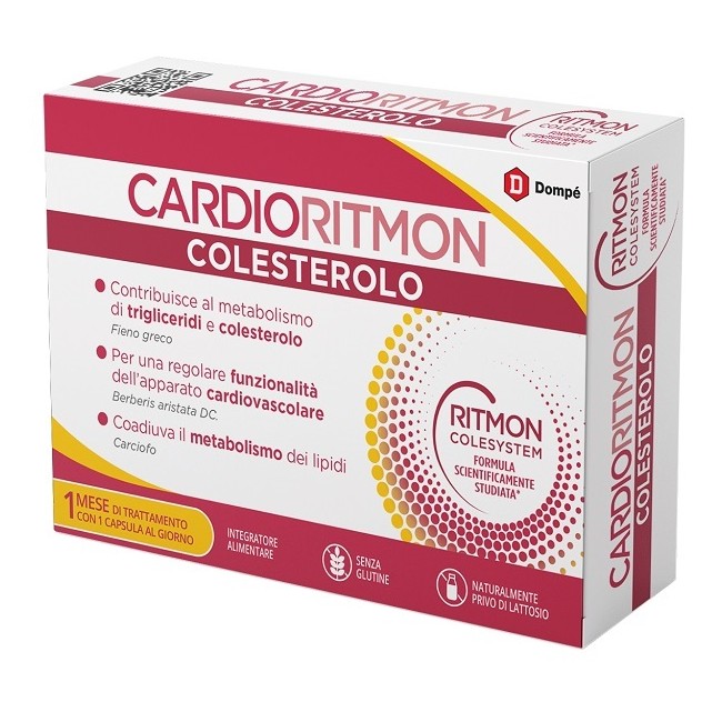 Cardioritmon Colesterolo Integratore Per Abbassare Il Colesterolo 30 Capsule