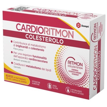 Cardioritmon Colesterolo Integratore Per Abbassare Il Colesterolo 30 Capsule