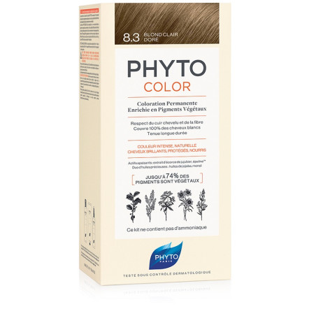 PHYTOCOLOR 8.3 BIONDO CHI DOR 1 LATTE + 1 CREMA + 1 MASCHERA + 1 PAIO DI GUANTI