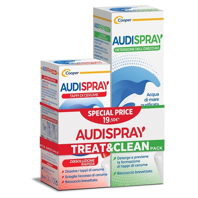 AUDISPRAY BIPACK TREAT&CLEAN ADULT SPRAY 50 ML + ULTRA SPRAY 20 ML