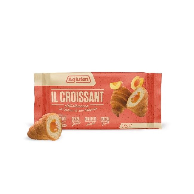 AGLUTEN IL CROISSANT ALBICOCCA 4 PEZZI DA 55 G