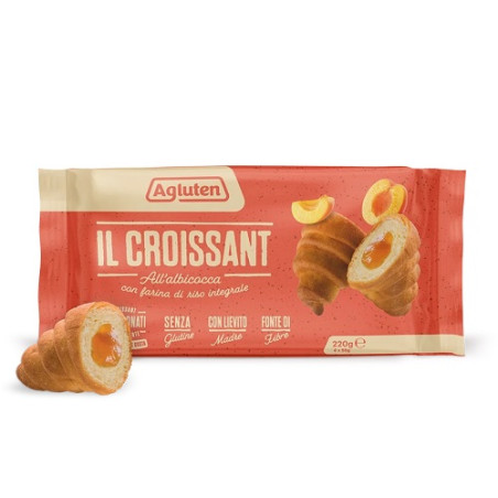 AGLUTEN IL CROISSANT ALBICOCCA 4 PEZZI DA 55 G