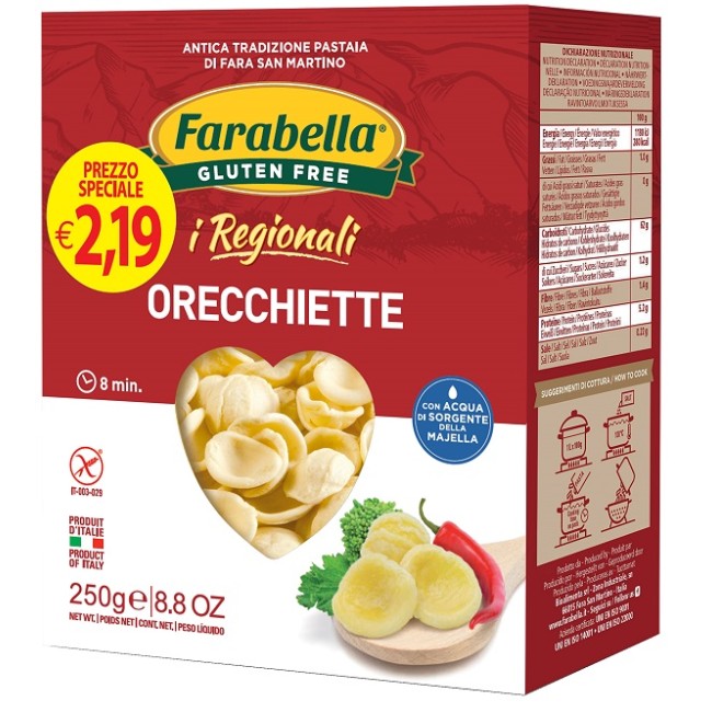 FARABELLA ORECCHIETTE I REGIONALI PASTA FRESCA STABILIZZATA 250 G PROMO