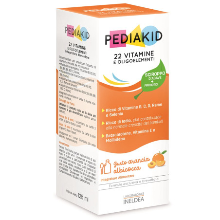 PEDIAKID 22 VITAMINE E OLIGOELEMENTI SCIROPPO 125 ML