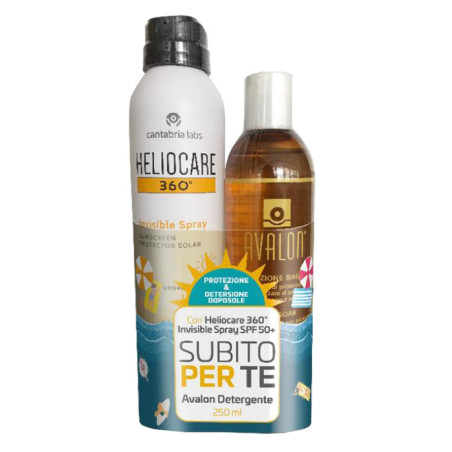 HELIOCARE INVISIBLE SPRAY SPF50+ 200 ML + AVALON DETERGENTE FLUIDO 250 ML