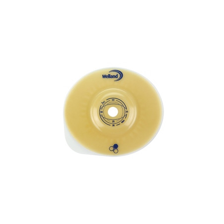 PLACCA PER UROSTOMIA CONVESSA RITAGLIABILE AURUM2 URO DIAMETRO 13-25 MM FLANGIA 45 MM 5 PEZZI