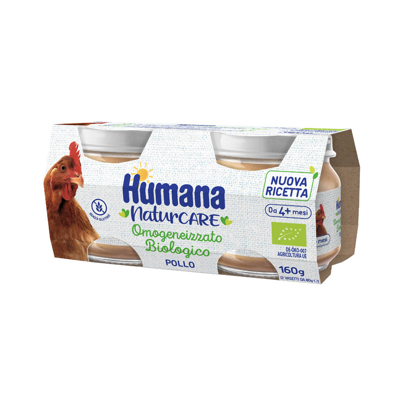 HUMANA OMOGENEIZZATO POLLO BIOLOGICO 2 PEZZI 80 G