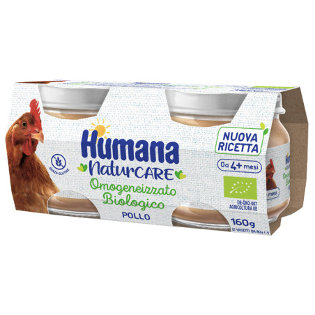 HUMANA OMOGENEIZZATO POLLO BIOLOGICO 2 PEZZI 80 G