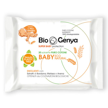 BIOGENYA ECO NATURAL SALVIETTINA BABY COTONE 20 PEZZI