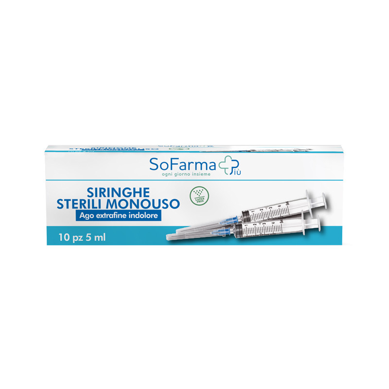 SIRINGA STERILE 5MM GAUGE 23 SOFARMAPIU' 10 PEZZI